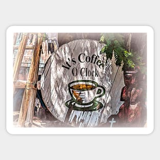 Coffee Time by Debra Martz Sticker